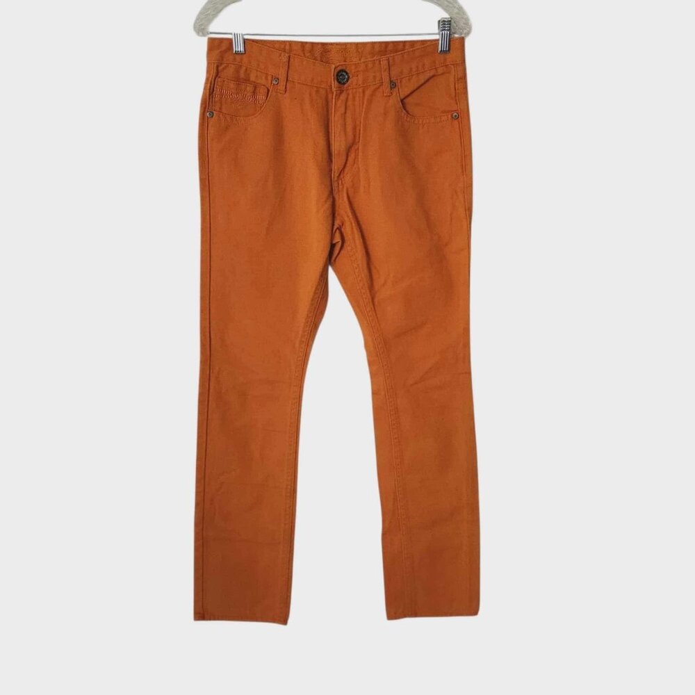 Request Jeans Orange‎ Jeans Straight Leg Grunge Boho Y2K 90s Womens 20 (31x31)